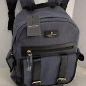 Nwt London Fog Denim Canvas Backpack